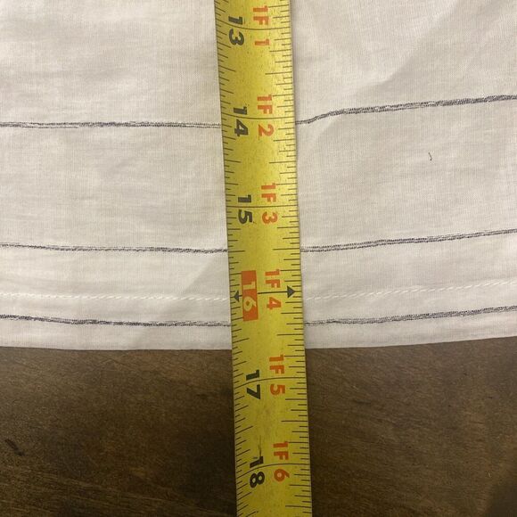 Worth Off The Shoulder Blouse Size white blouse subtle striped summer edwardian - Picture 5 of 8